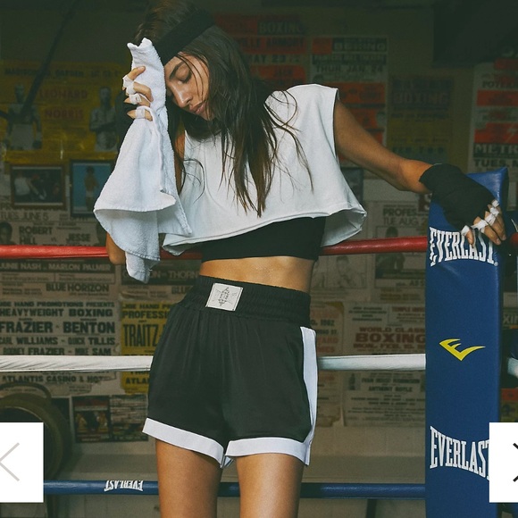 rare nwot free people x everlast satin shorts size XS - Picture 2 of 4